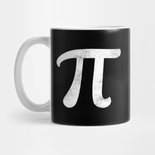 Pi Day Retro Symbol (White) Mug